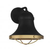 Savoy House Canada 5-179-137 - Belmont 1-Light Outdoor Dark Sky Wall Lantern in Textured Black with Warm Brass Accents