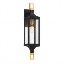 Savoy House Canada 5-276-144 - Glendale 1-Light Outdoor Wall Lantern in Matte Black and Weathered Brushed Brass