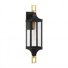 Savoy House Canada 5-279-144 - Glendale 1-Light Outdoor Wall Lantern in Matte Black and Weathered Brushed Brass
