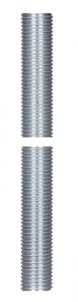 1/4 IP Steel Nipple; Zinc Plated; 9&#34; Length; 1/2&#34; Wide