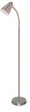 Satco Products Inc. 60/831 - Gooseneck Floor Lamp - 1 Light - Brushed Nickel