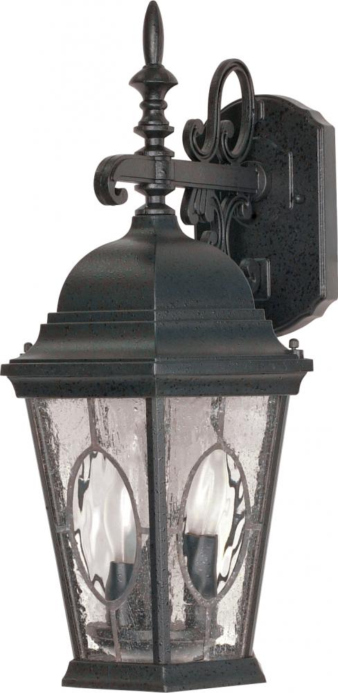 Fordham - 3 Light - 20&#34; - Wall Lantern - Arm Down w/ Clear Water & Seed Glass Panels