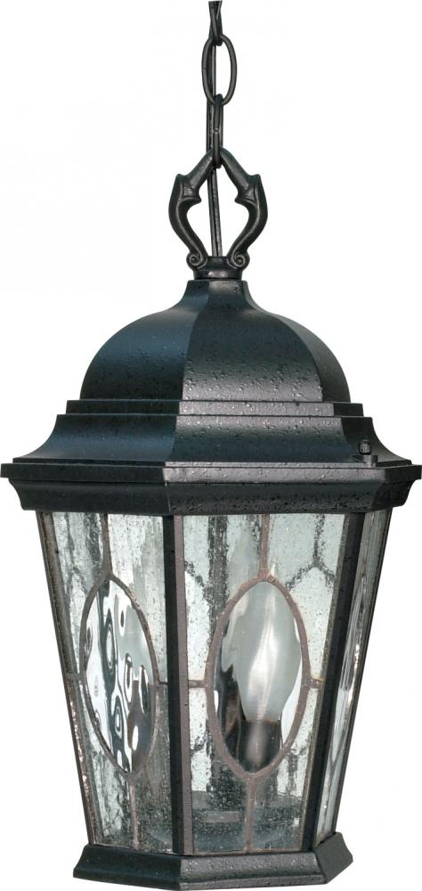 Fordham - 3 Light - 16&#34; - Hanging Lantern - w/ Clear Water & Seed Glass Panels