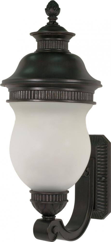 Luxor - 3 Light - 26&#34; - Wall Lantern - Arm Up w/ Satin Frost Glass