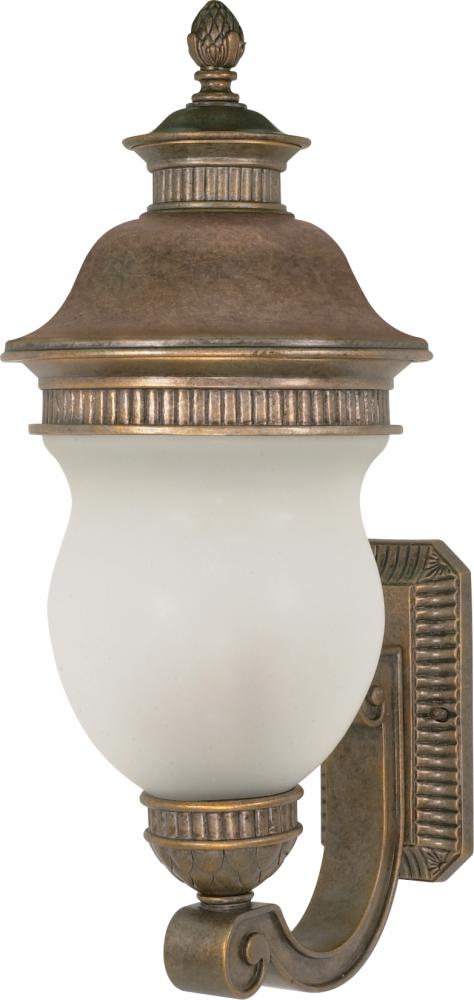 Luxor - 3 Light - 26&#34; - Wall Lantern - Arm Up w/ Satin Frost Glass