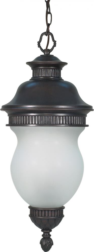 Luxor - 3 Light - 17&#34; - Hanging Lantern - w/ Satin Frost Glass