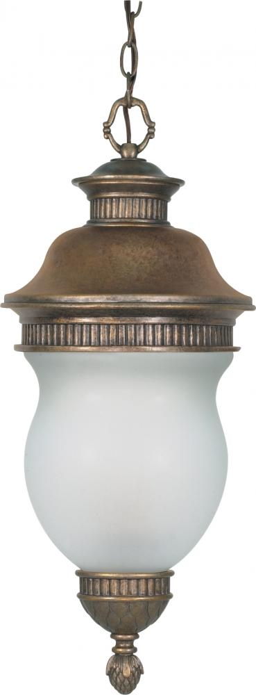 Luxor - 3 Light - 17&#34; - Hanging Lantern - w/ Satin Frost Glass