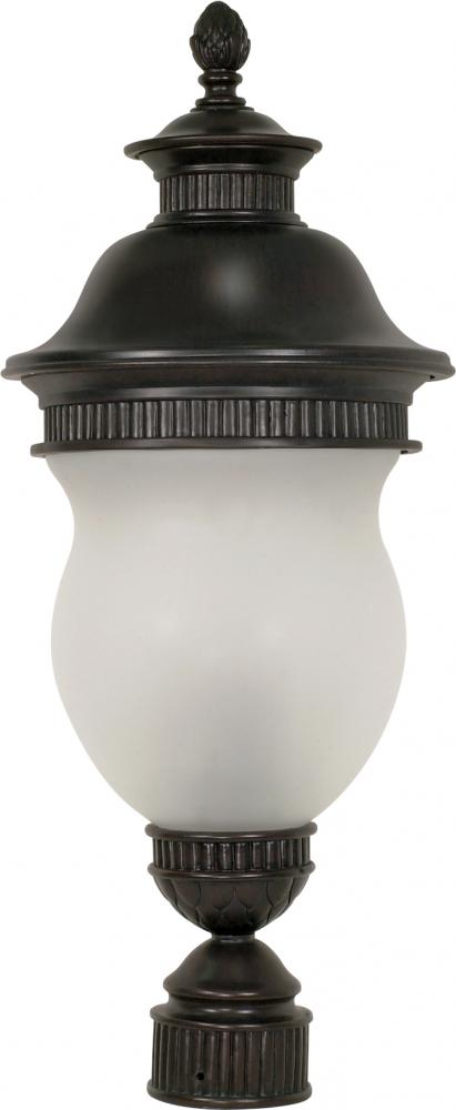 Luxor - 3 Light - 27&#34; - Post Lantern - w/ Satin Frost Glass