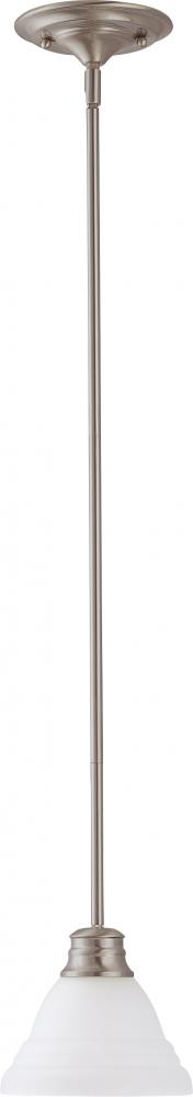1 Light - Empire LED 7&#34; Mini Pendant - Brushed Nickel Finish - Frosted Glass - Lamp Included
