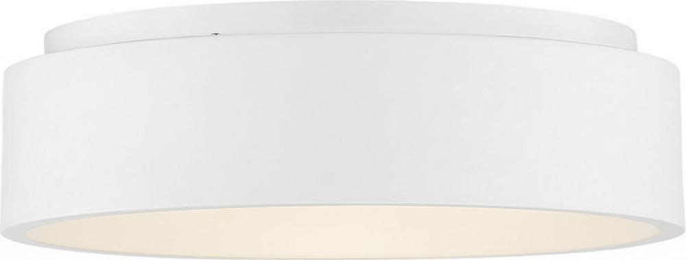 7&#34; LED Flush Mount Fixture; Disk Light; White Finish; 5000K