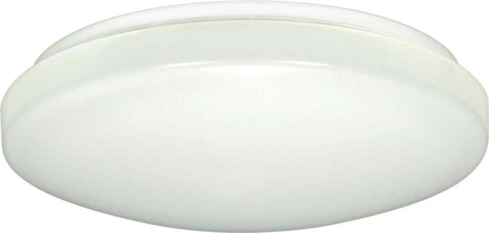 11&#34; Flush Mounted LED Light Fixture - White Finish; 120-277 volts