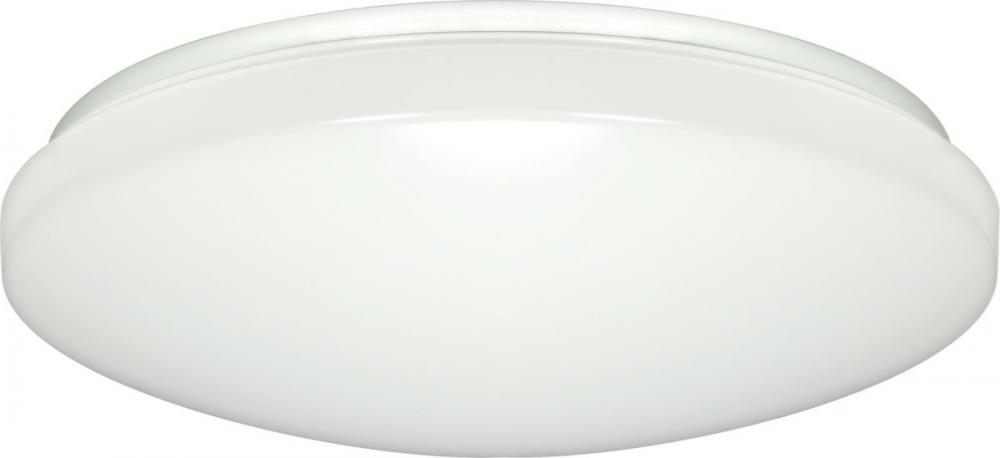 14&#34; Flush Mounted LED Light Fixture - White Finish; 120-277 volts