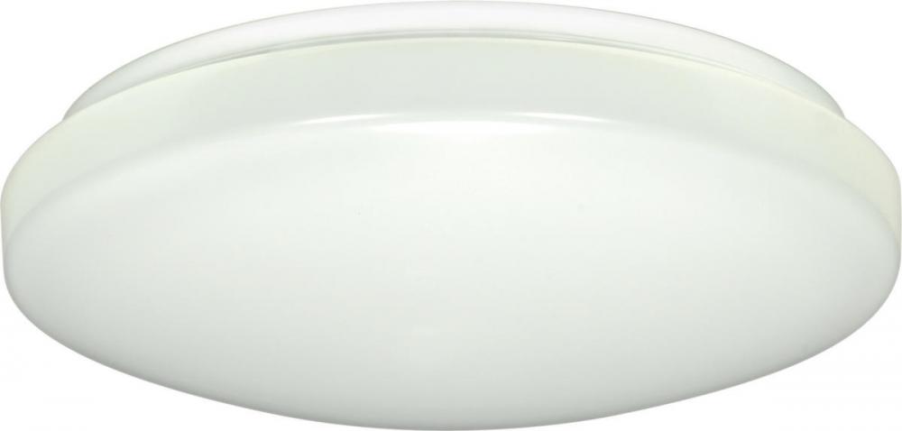 11&#34; Flush Mounted LED Light Fixture - White Finish; With Occupancy Sensor; 120-277 volts