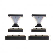 Gama Sonic 144iP2500KIT - Luxor Solar Post Cap Light – Black 2 PK