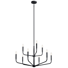 Kichler 52720BK - Madden 32 Inch 9 Light 2-Tier Chandelier in Black