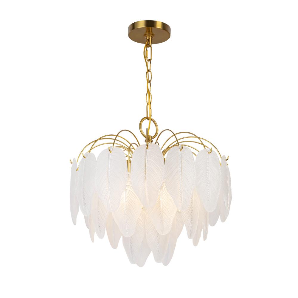 Alessia Collection 4-Light Chandelier Brushed Brass