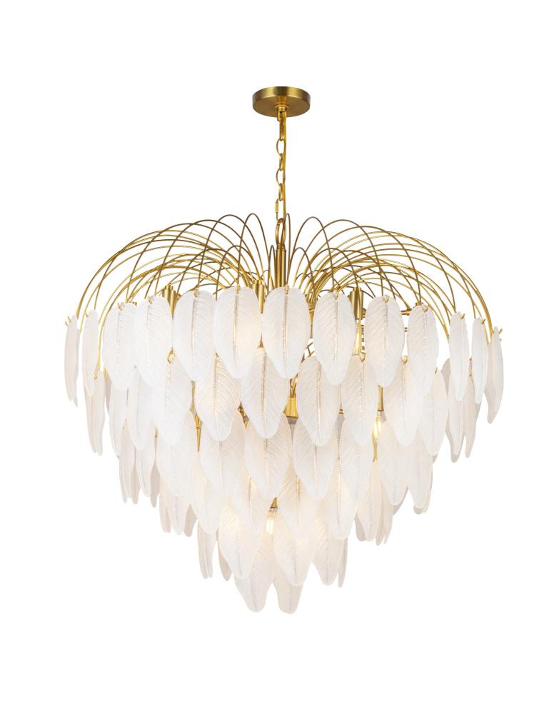 Alessia Collection 24-Light Chandelier Brushed Brass
