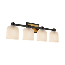 Artcraft AC11694BB - Lyndon Collection 4-Light Bathroom Black and Brushed Brass