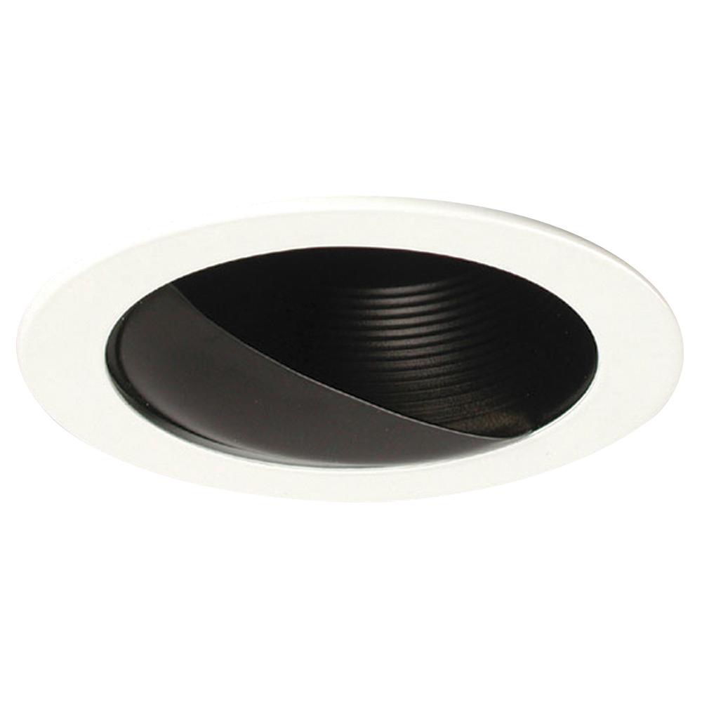 4&#34; Line Voltage Step Baffle Wall Wash Trim - Black