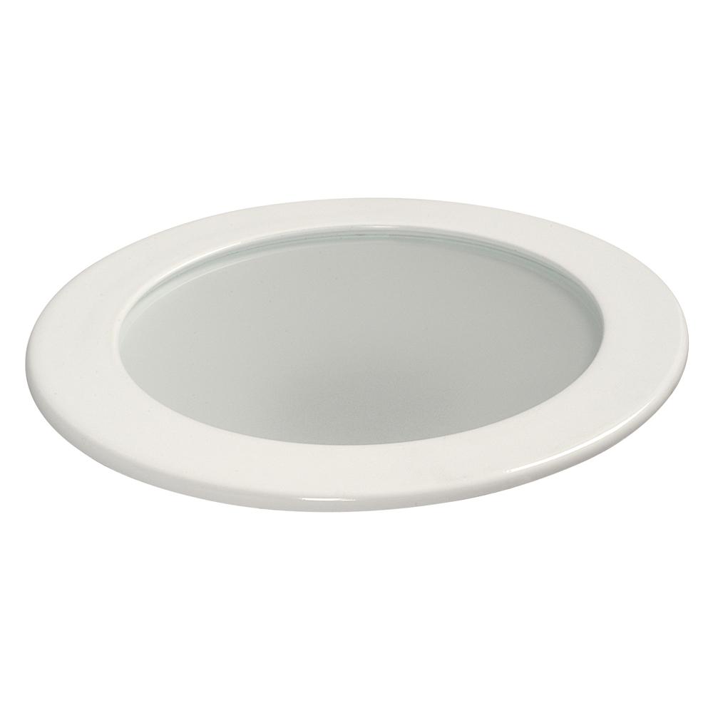 4&#34; Low / Line Voltage Shower Trim - White with Frosted Lens