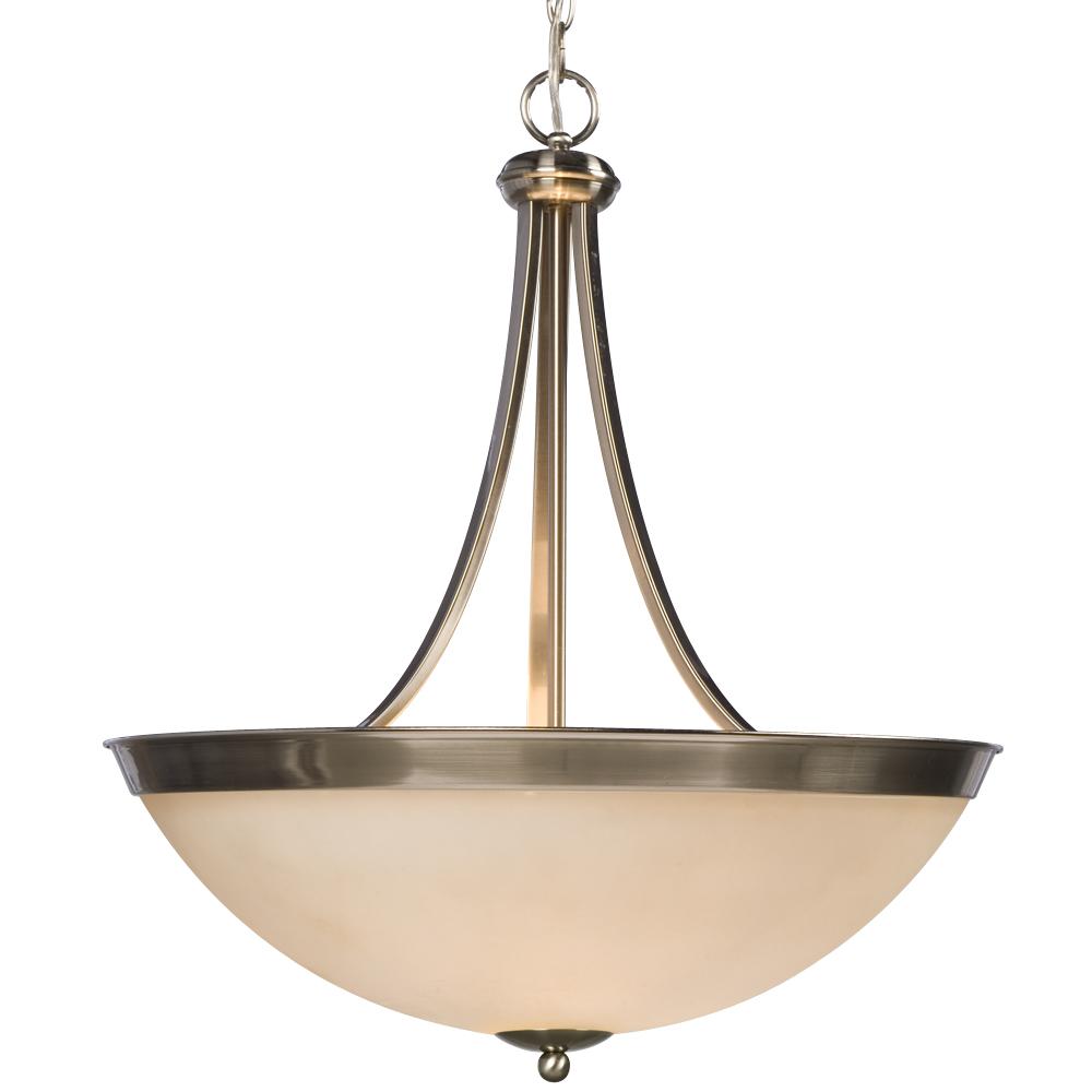 Pendant - Brushed Nickel w/ White Glass