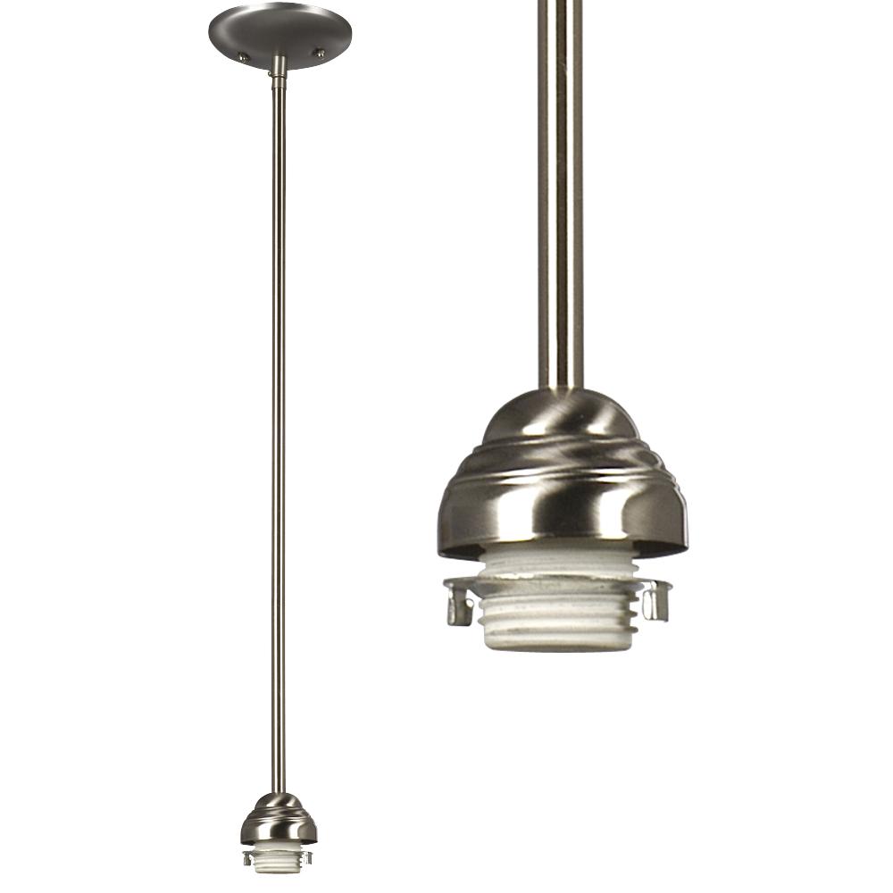 Mini Pendant Holder w/ 6&#34;,12&#34;,18&#34; Extension Rods -  Brushed Nickel