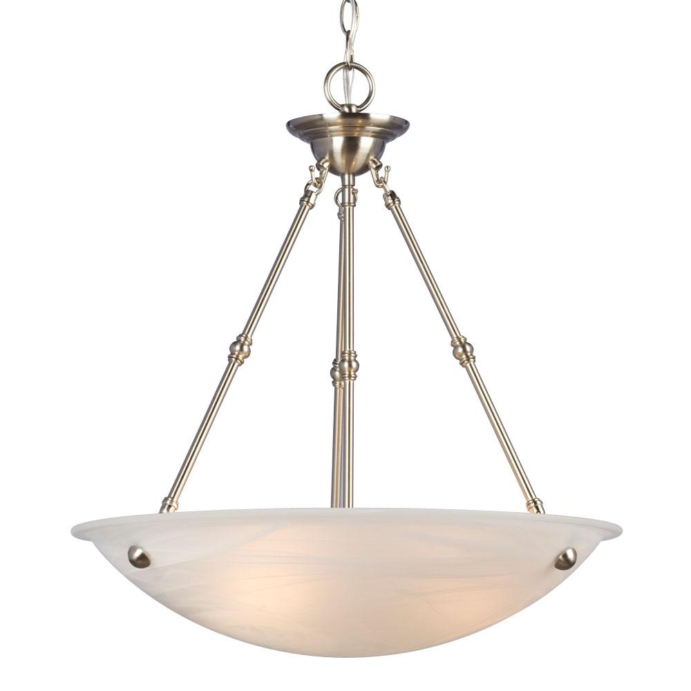 CHANDELIER BN 20&#34; MARBLEDGLASS