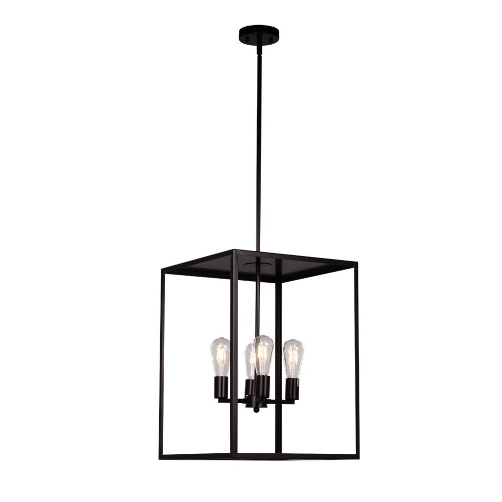 4L Pendant BK with 6&#34;,12&#34; & 18&#34; Ext. Rods and Swivel