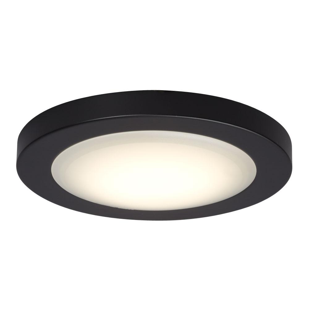 7.5&#34; LED Slimline Surface Mount - in Black finish with Polycarbonate Lens (AC LED, Dimmable, 300