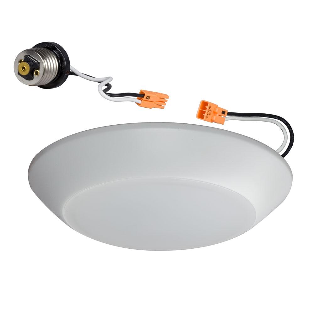 5&#34;/6&#34; AC LED Surface or Recessed Disk Light - in White Finish, Dimmable