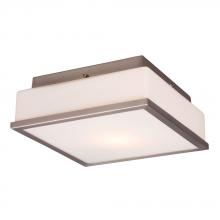 Galaxy Lighting 613501BN-113EB - Square Flush Mount Ceiling Light - in Brushed Nickel finish with Opal White Glass