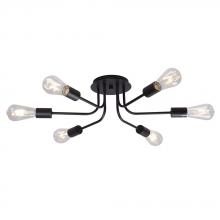 Galaxy Lighting 625729BK - 6L SEMI-FLUSH BK