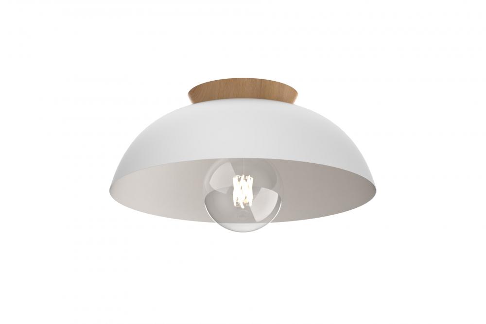 Bergen 12&#34; Flush Mount, White