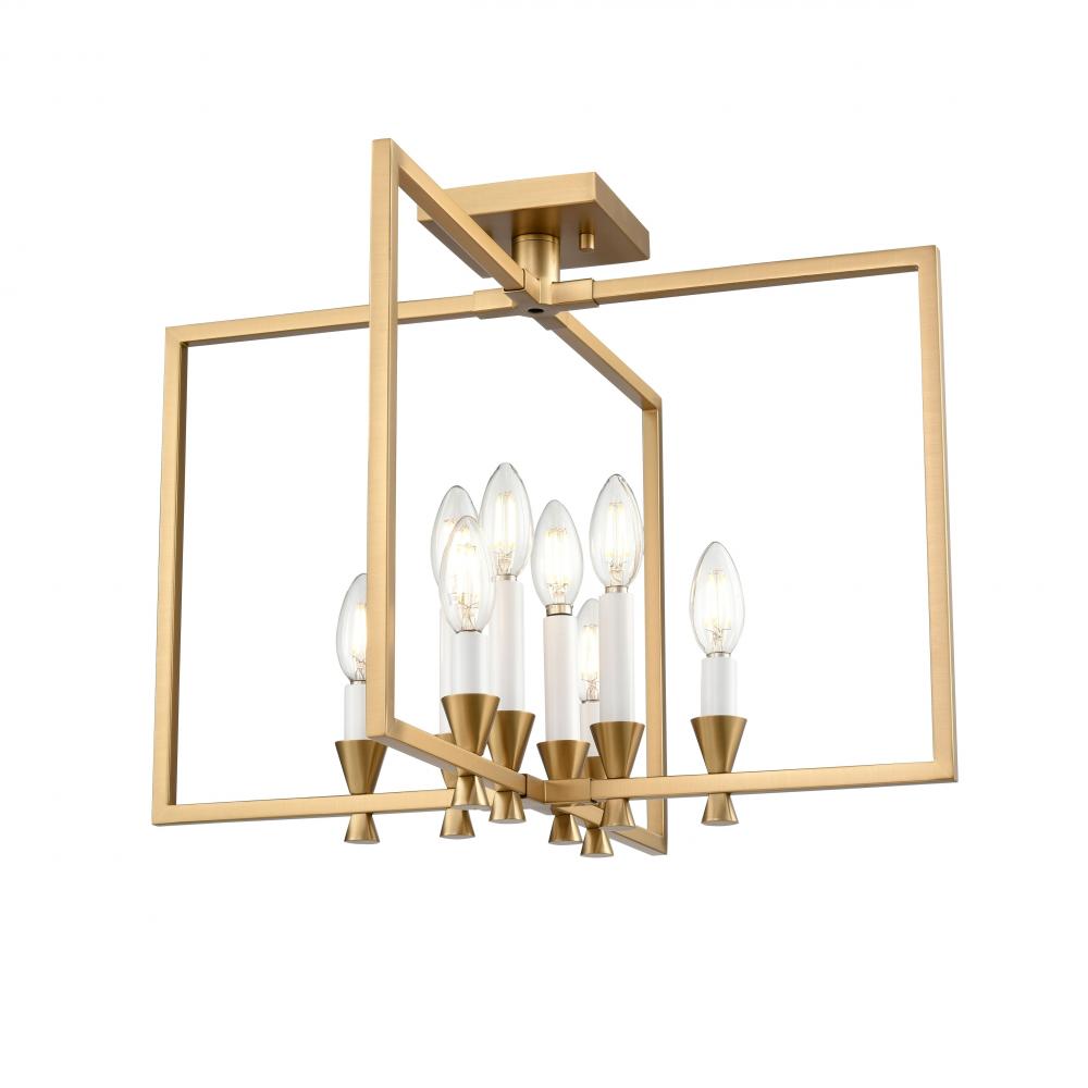 Carisbrooke 21&#34; Semi-flush, Brass