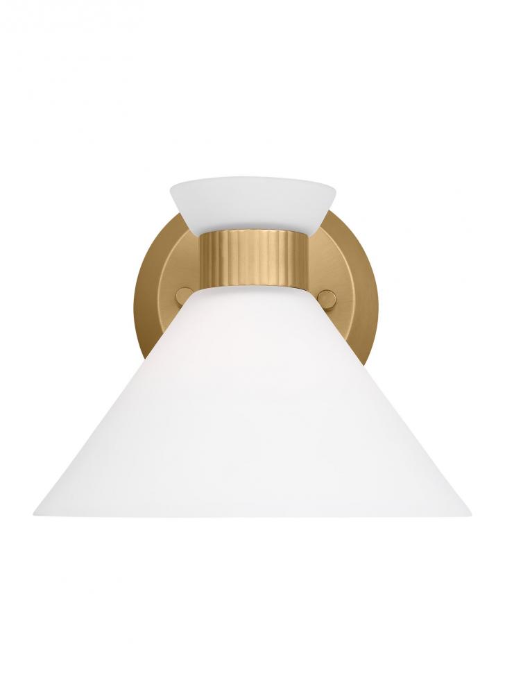 Belcarra Modern 1-Light Wall Sconce Bath Vanity in Satin Brass Gold