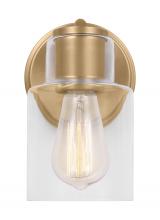 Visual Comfort & Co. Studio Collection DJV1001SB - Sayward Transitional 1-Light Wall Sconce Bath Vanity in Satin Brass Gold Finish