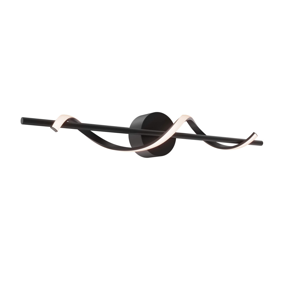24in horizontal swirl pendant, 5CCT - Black