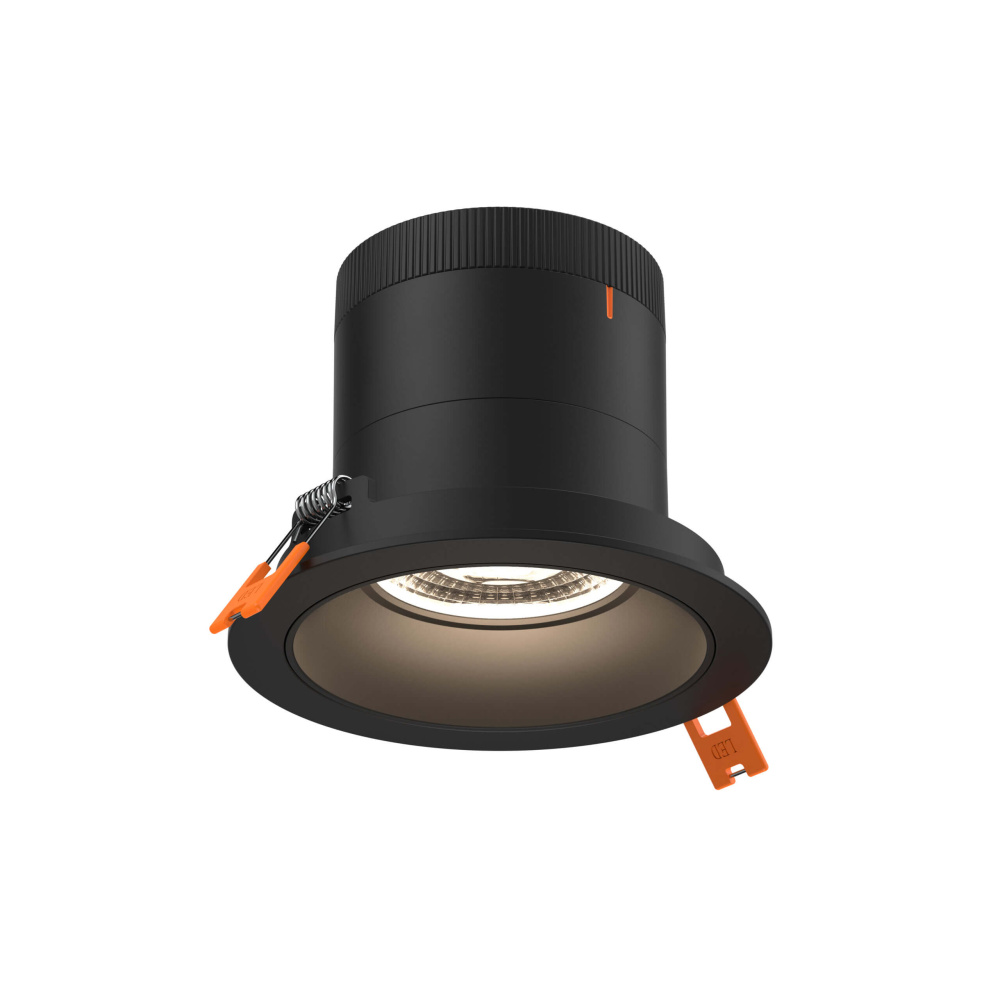 4in Modular Downlight, 5CCT, 60 degree Beam Angle, Regressed, Black, Black Trim