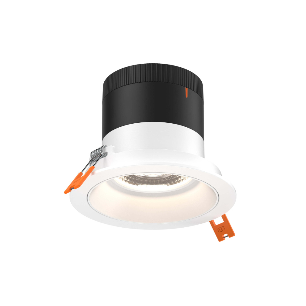 4in Modular Downlight, 5CCT, 20 degree Beam Angle, Regressed, White, White Trim
