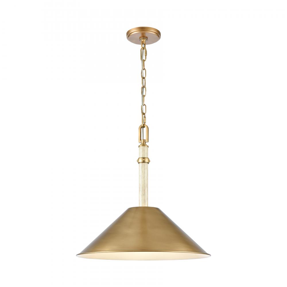 Neville 18&#39;&#39; Wide 1-Light Pendant - Natural Brass