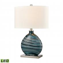 ELK Home H0019-8555-LED - Portview 22'' High 1-Light Table Lamp - Teal - Includes LED Bulb