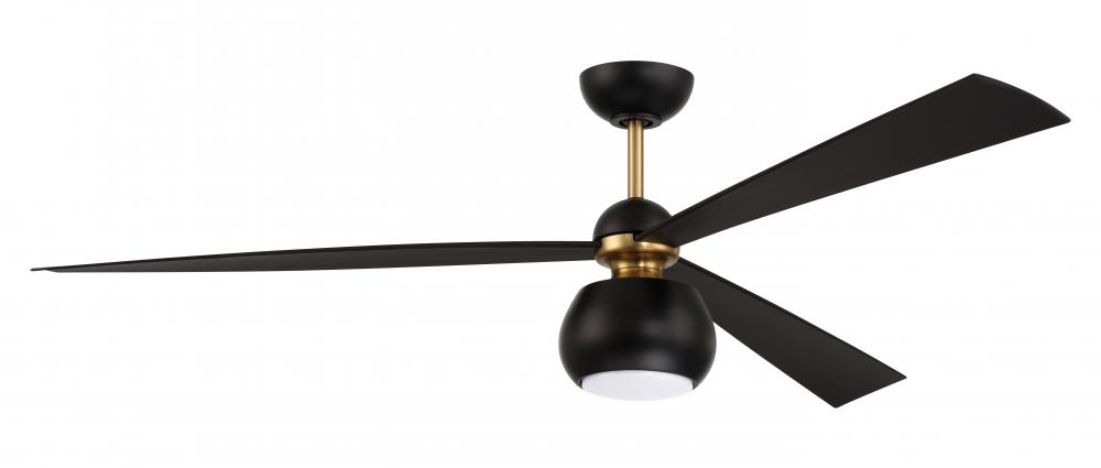 60&#34; Ceiling Fan w/3 Blades, Wi-Fi & LED Light Kit