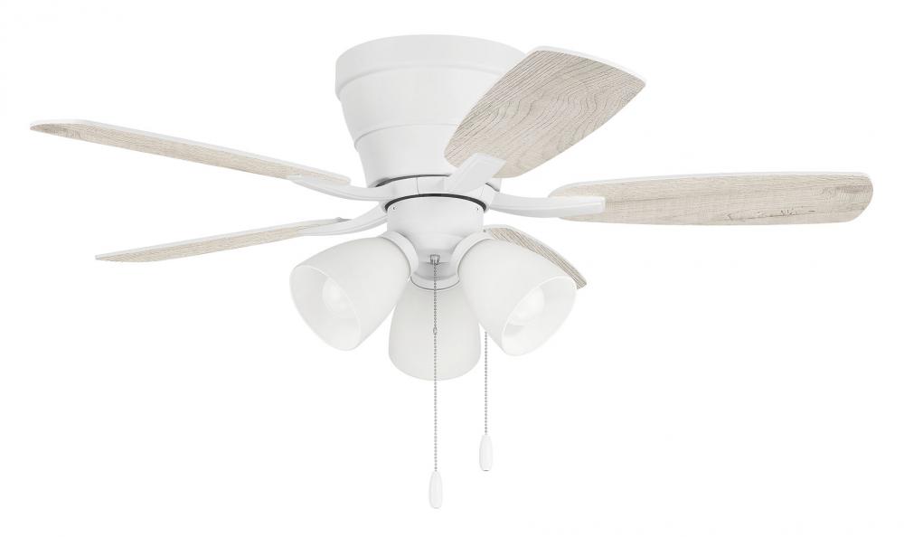 42&#34; Hugger Ceiling Fan w/ 5 Blades,  3 Light Kit