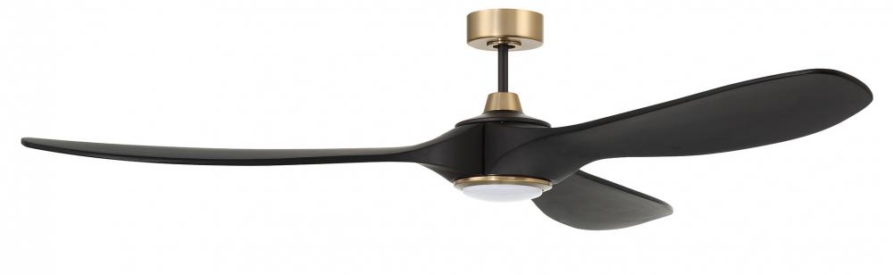 84&#34;  Ceiling Fan w/DC Motor, w/Blades & LED Light Kit, Damp Rated