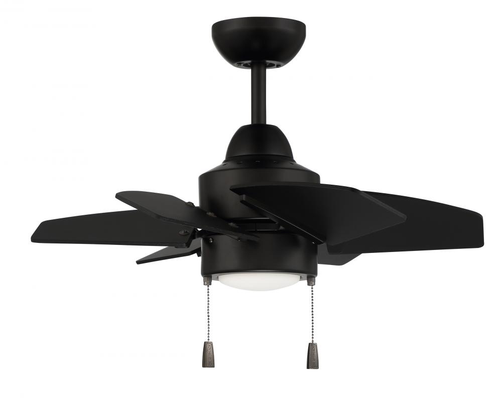 24&#34; Ceiling Fan w/Blades, LED Light Kit, Damp Rated
