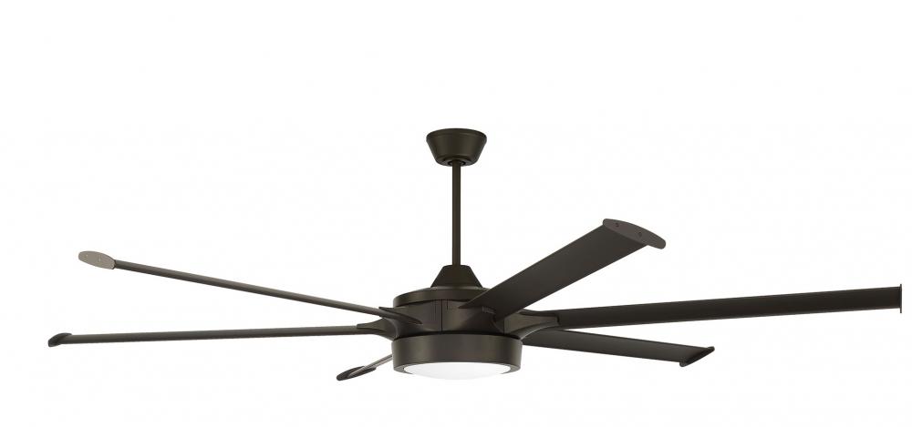 78&#34; Ceiling Fan w/Blades & LED Light Kit, Damp Rated