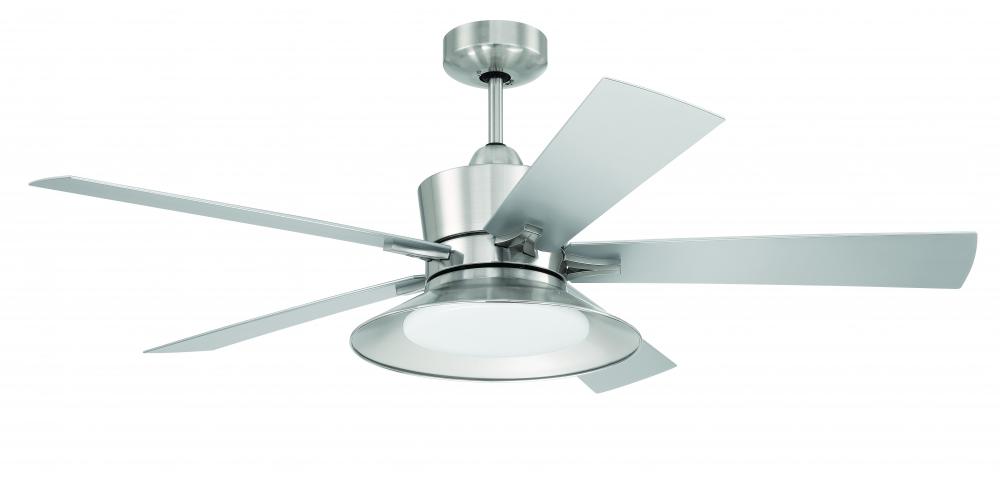 52&#34; Ceiling Fan w/5 Blades, Wi-Fi & LED Light Kit