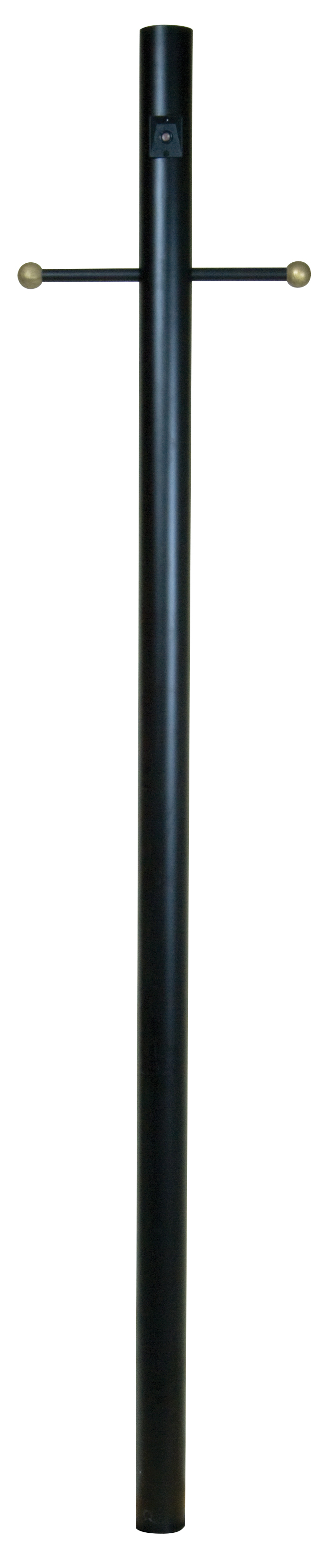 84&#34; Smooth Direct Burial Post w/ Photocell in Textured Black