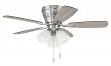 Craftmade WHL42BNK5C3 - 42" Wheeler 3-Light in Brushed Polished Nickel w/ Driftwood/Walnut Blades