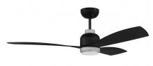 Craftmade DVN52FBPN3 - 52" Ceiling Fan w/ 3 Blades, Wi-Fi & LED Light Kit, Damp